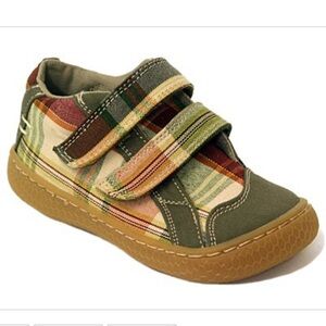 Livie & Luca plaid Velcro shoes size 12